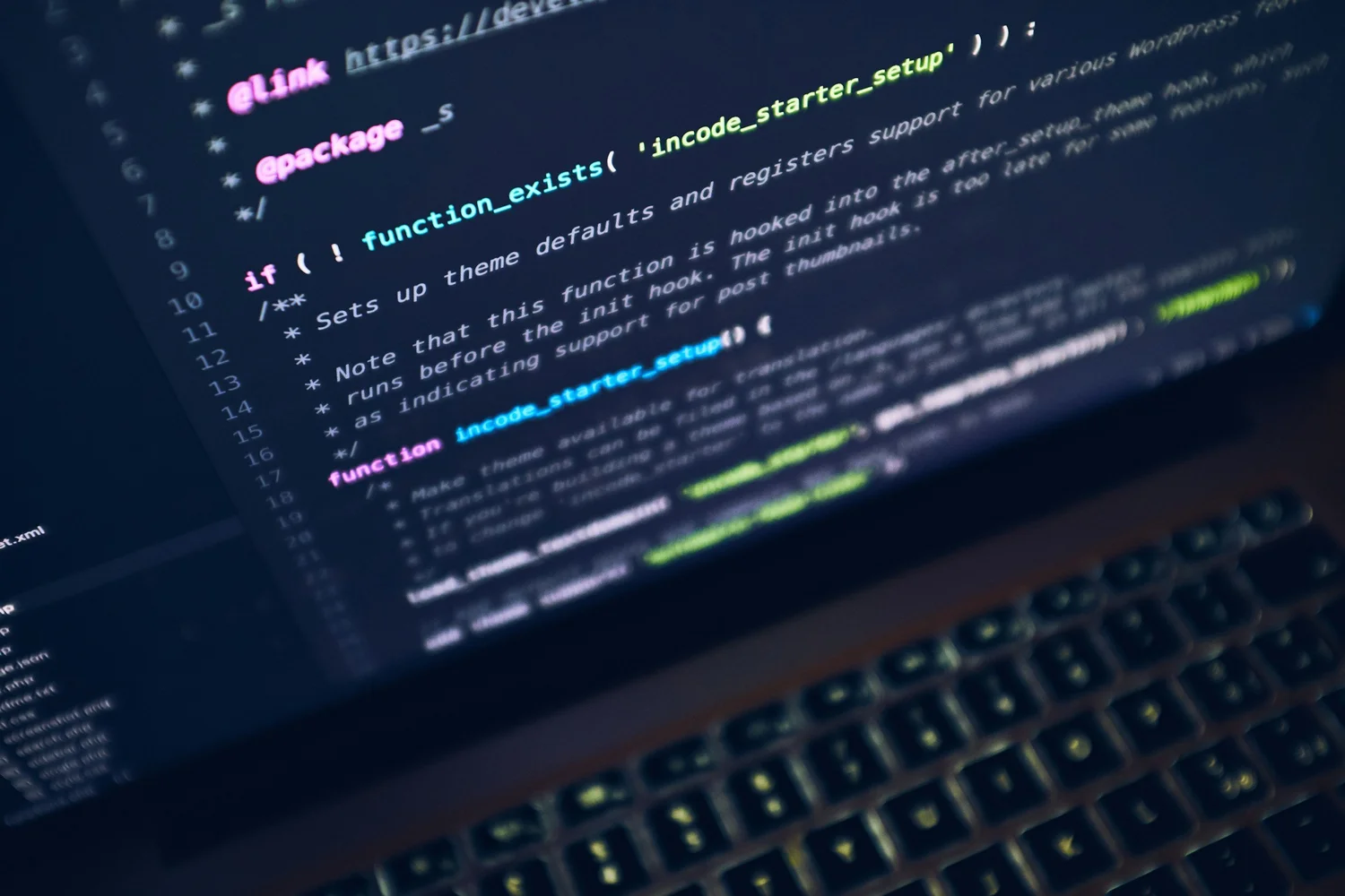 Source code displayed on a computer